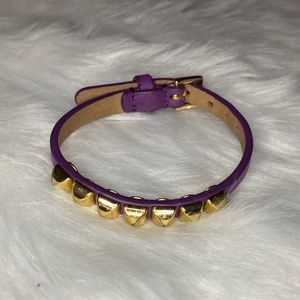 pyramid studded leather bracelet